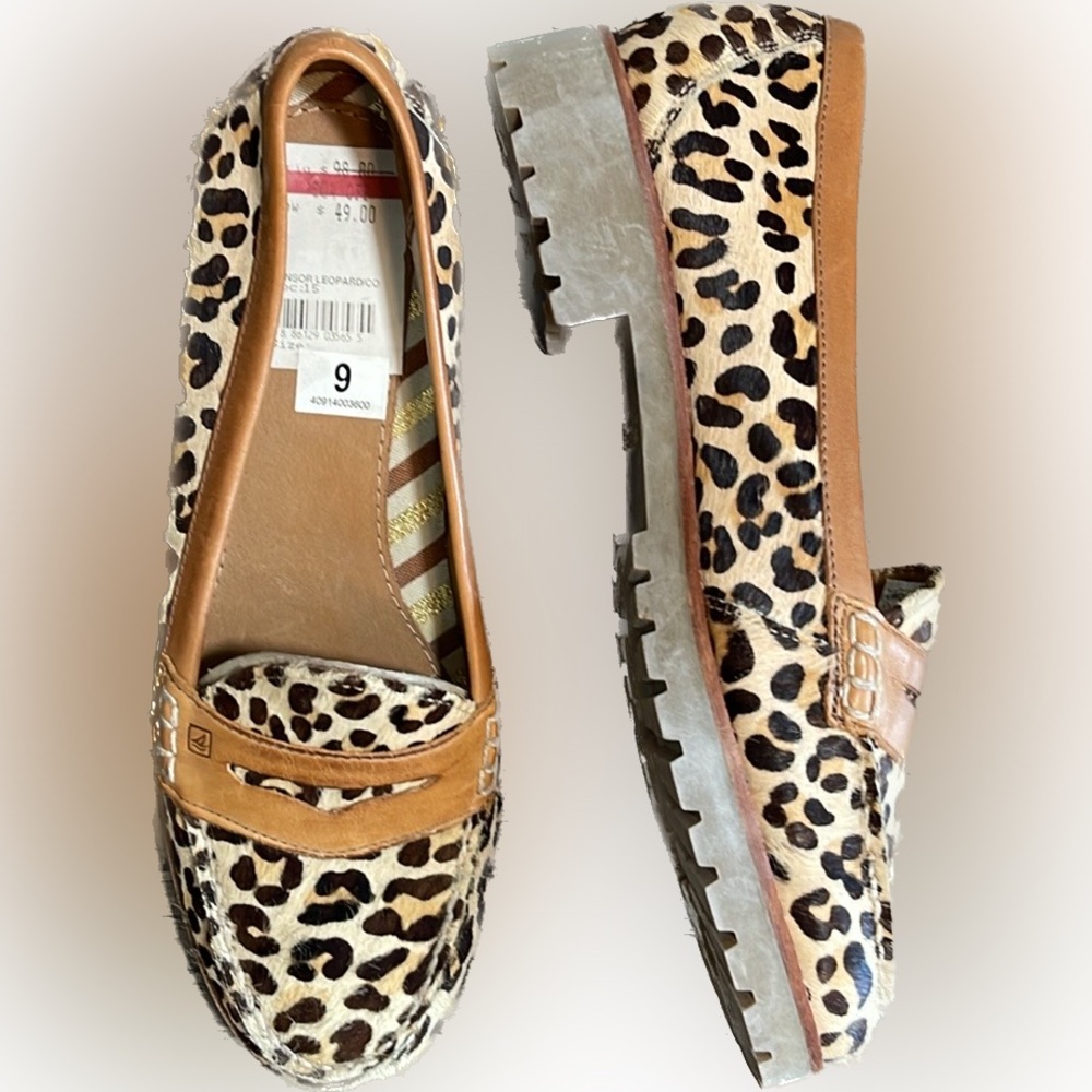 🔥NWT🔥 Sperry Leopard Oxford Winsor